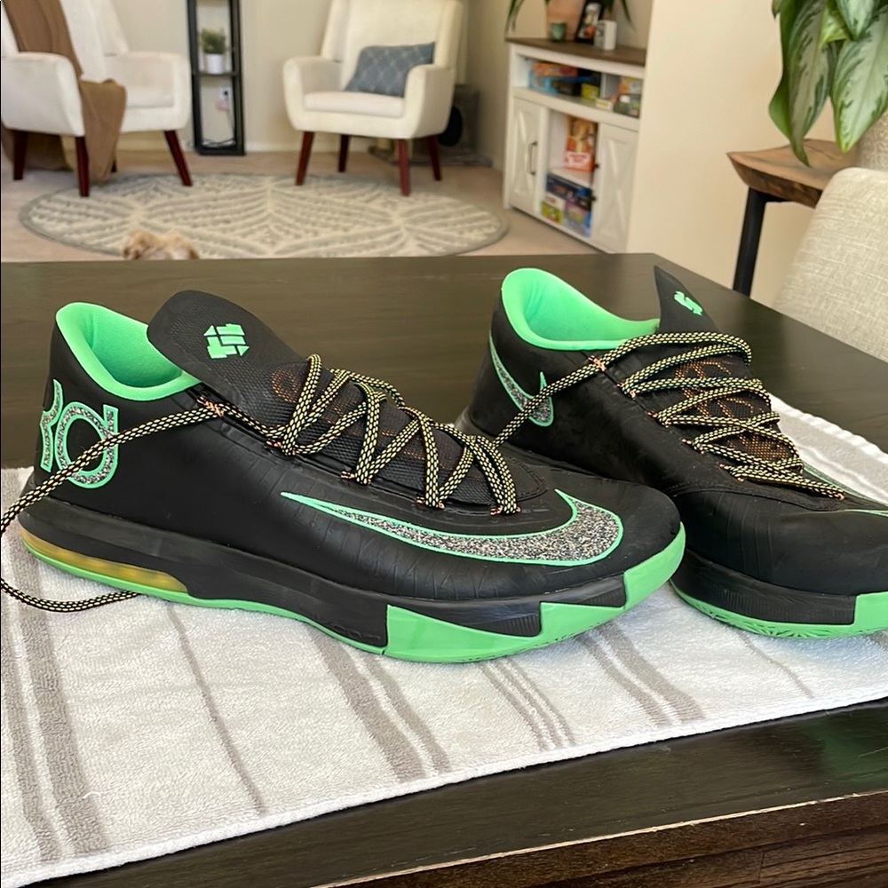 Nike Mens KD 6 'Night Vision' Brazil Size 13 599424-093 Black Green